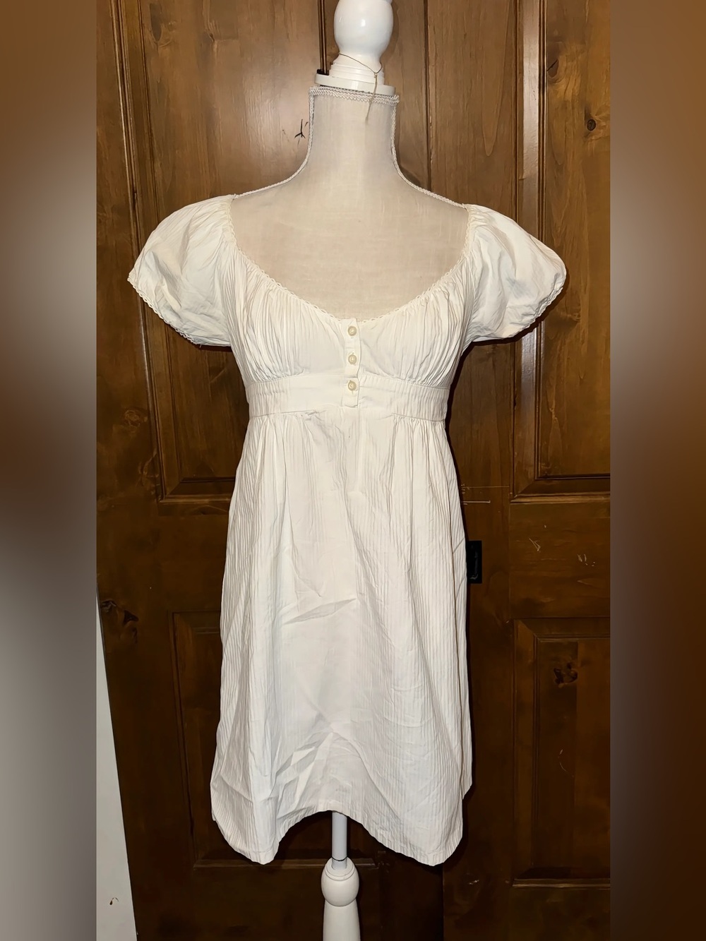 Brandy Melville White Blair Dress Milkmaid Coquette Mini